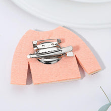 Load image into Gallery viewer, Peach Pearl Necklace Flower Pocket Design Chic Jacket Pin Brooch Hair Clip
