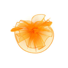 Load image into Gallery viewer, Feather Mesh Headband Hair Clip Fascinator (Multiple colors)
