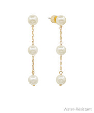 Load image into Gallery viewer, Gold Pearl Drop Earrings
