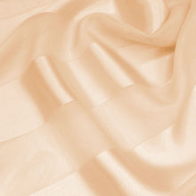 Load image into Gallery viewer, Sheer Peach Satin Striped Lightweight Scarf
