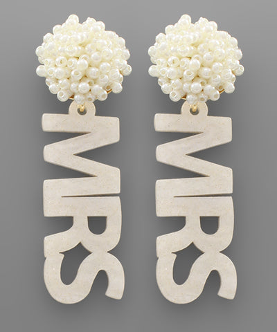 Ivory Pearl Cluster Mrs Dangle Earrings