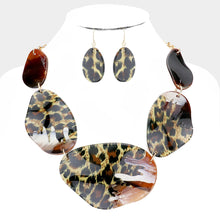 Load image into Gallery viewer, Leopard Patterned Abstract Necklace
