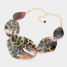 Load image into Gallery viewer, Leopard Patterned Abstract Necklace
