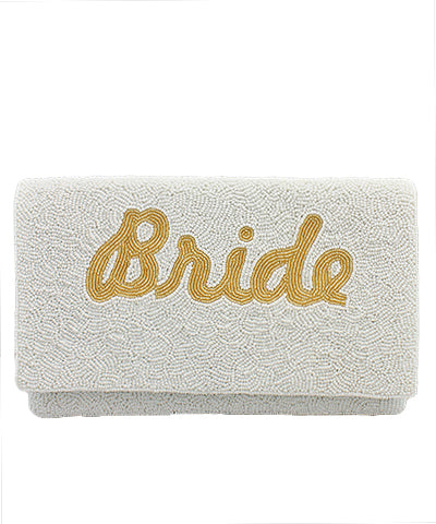 BRIDE Embroidered Bead Clutch