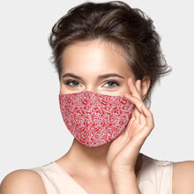 Load image into Gallery viewer, RedPaisley Print Cotton Fashion Mask

