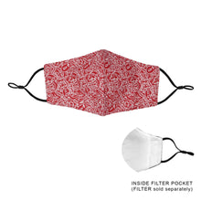 Load image into Gallery viewer, RedPaisley Print Cotton Fashion Mask
