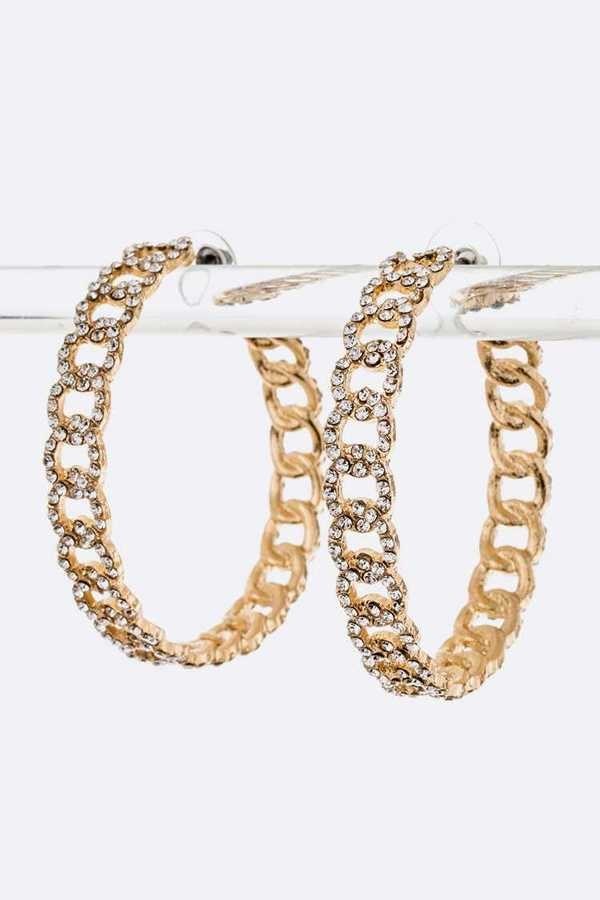 Gold Oversize Statement Hoop Earrings