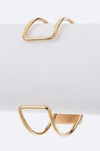 Load image into Gallery viewer, Matte Gold Polished Adjustable Open Cuff Bracelet
